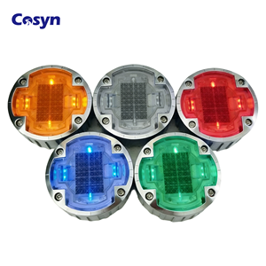 Cosyn 143*47mm 6 vis intégrées, marqueur de chaussée souterrain nivelé, LED Corée, yeux de chat clignotants, clignotants solaires IL300, plots routiers lumineux - Product Image 3