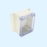 Boîtier de jonction extérieur étanche IP65 en plastique ABS, plaque de montage pour usage industriel, couvercle gris clair à charnières