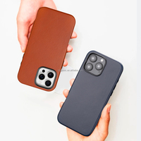 Étui de téléphone en cuir huilé de qualité supérieure pour iPhone 16 Pro, style professionnel, protection complète, protection de l'objectif de l'appareil photo