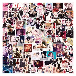 100 adet Kaguya Sama aşk Anime Sticker etiket baskısı için kız karalama defteri dizüstü şişe telefonu dekor karikatür çıkartmalar