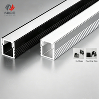 Profilé LED pour escaliers intérieurs Série 6000 en alliage, étanche IP67, éclairage encastré décoratif