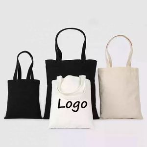 Personalized Heavy Duty <b>Canvas</b>/Cotton Tote Bags with Zipper Medium Size Full Color Custom Printed Logo Reusable Shopping Bags - Product Image 4