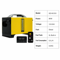 Chauffage d'appoint diesel horizontal intégré haut de gamme KD-W-D10 8KW tout-en-un pour camion, camping-car, bateau, caravane