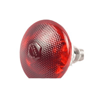 Lampe chauffante spirale pour buffet, surface rugueuse, couleur rouge, pour maintien au chaud des aliments, en aluminium isolé sous film plastique, pour exposition