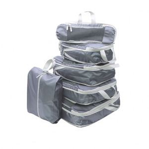 Nouvel ensemble de 6 organisateurs de bagages compressibles en tissu durable pour voyage – Prix - Product Image 3