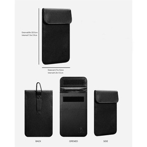 <span class=keywords><strong>Pochette</strong></span> Faraday bloquant les signaux <span class=keywords><strong>RFID</strong></span> pour tous les téléphones et clés de <span class=keywords><strong>voiture</strong></span>, protection <span class=keywords><strong>anti</strong></span>-pistage, <span class=keywords><strong>anti</strong></span>-hackage et antivol - Product Image 2