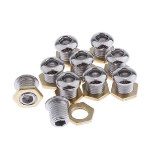 Set di 10 pezzi professionale di batteria in acciaio inossidabile rullante Bass Tom con testine a rete per uso da concerto include dado della guarnizione della presa d'aria - Product Image 3