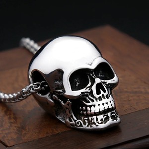 Collier pendentif crâne Yunnique en argent tibétain pour homme, chaîne de fête, bijou de mode, chaîne de pull - Product Image 2