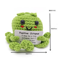 Kawaii Mini Poupées Crochet de Soutien Émotionnel Patate Crochet Cadeau Affirmation Carte Poulpe Peluche Positive Axolotl pour Cadeau