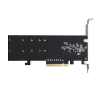 Carte d'extension de convertisseur double M Key Nvme M2 vers Pcie 3.1 X8