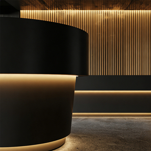 Mostrador de Recepción de Mármol de Lujo de Alta Calidad, Personalizado, Moderno, para Cafetería, Salón de Belleza, Hoteles, Oficina, con Luz LED - Product Image 3