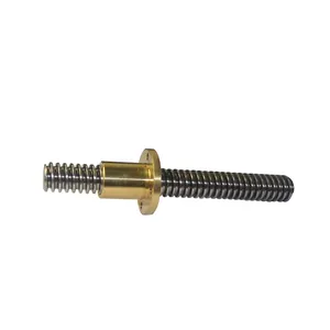 T22 customized screw thread rod stainless steel t5 t6 t8 t10 t12 lead screw with brass nut