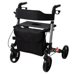 ToWell魅力的なユーロスタイルアルミ合金軽量折りたたみ式ロレーターウォーカー大人用シート付き - Product Image 5