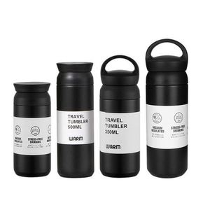 Mug à café de bureau moderne en acier inoxydable personnalisé de 350 ml, isotherme, anti-fuite, avec couvercle, noir - Product Image 6