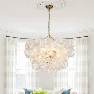 <span class=keywords><strong>Lampadari</strong></span> a bolle di vetro a 8 luci con grappoli di vetro di lusso moderno da 33 pollici per la casa con decorazioni per la luce del Design della sala da pranzo <span class=keywords><strong>lampadari</strong></span> OEM - Product Image 3