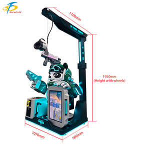 Trẻ em VR phiêu lưu dễ thương Rồng bé thiết kế tương tác Trò chơi bắn súng VR Panda Trooper trò chơi máy - Product Image 2