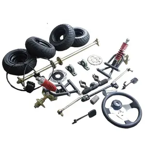 KARTING GO KART ATV UTV Struktur Suspensi Depan Buggy, Didukung Peredam Kejut Poros Belakang Swingarms Kemudi