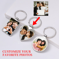 En stock, porte-clés en métal à sublimation, livraison rapide, porte-clés personnalisé avec image d'animal de compagnie, impression UV, pour cadeaux commémoratifs personnalisés pour animaux de compagnie