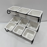 Élégant 9 pièces bols en céramique restauration présentoir nouveau plat de service pour hôtel restaurant mariage buffet et fête nourriture