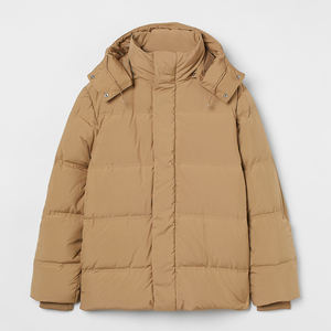 Veste bouffante décontractée en polyester/coton de haute qualité pour hommes avec capuche tissu en toile d'hiver à séchage rapide et respirant en gros - Product Image 3