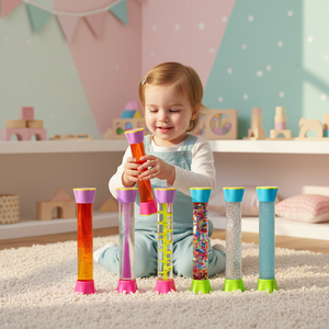 EDUsense 6 Bottiglie Sensoriali in ABS per Bambini Autistici - Giocattoli per Terapia Occupazionale e Sollievo dall'Ansia, Angolo Visivo Liquido Calmante - Product Image 2