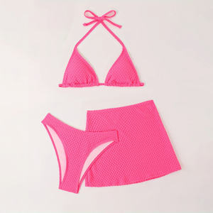 Bikinis brésiliens sexy Jacquard Mini maillots de bain Produits de qualité 3 cordes Bikini Mesh Beach Cover Up <span class=keywords><strong>Robe</strong></span> <span class=keywords><strong>blanche</strong></span> - Product Image 2