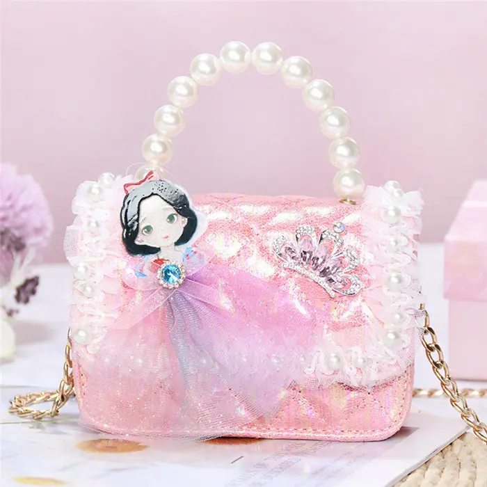 ハンドバッグスモール2021夏の新しい白雪姫プリンセスショルダーバッグキッズ財布ミニハンドバッグ