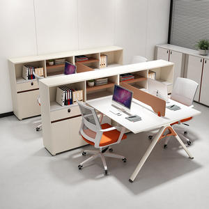 Conjunto de Escritorio Modular Saint-Leste de 1.5m, 3.0m, 4.5m, Escritorio Doble, Cuádruple y Sextuple con Silla para Oficina - Product Image 3