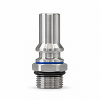 SUS304 Stainless Steel Non-Spill UQD06 DN12 Male Quick Disconnect Coupling Plug untuk Pendinginan Cairan Pusat Data Server