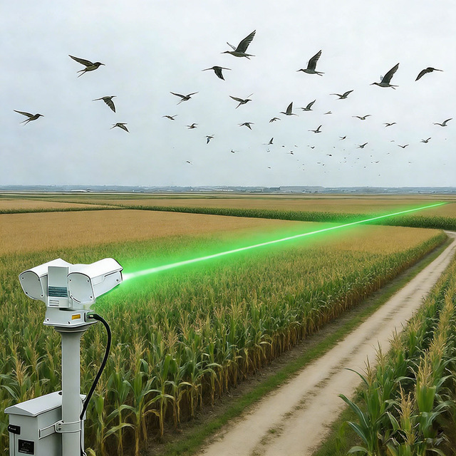 Outdoor Bird Repellent Laser 7/24hours Automatic Scanning for Airport Farm Longer Distance Laser Deterrent AI Recognition