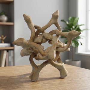 High Demand Luxury Modern Feng Shui Wooden Five Legged Magnifera Indica <b>Abalone</b> <b>Shell</b> Stand Natural Finish Foldable Holder - Product Image 2