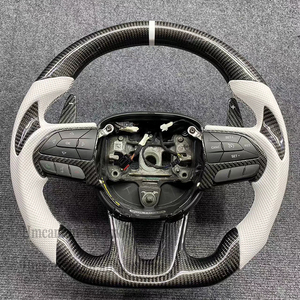 Meilleures ventes Roue en cuir perforé en fibre de carbone pour Dodge Challenger <span class=keywords><strong>Volant</strong></span> de voiture - Product Image 2