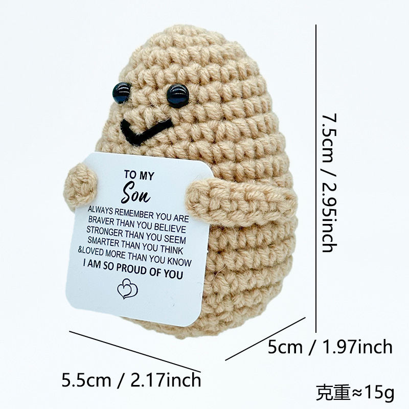 Carte de fils de pomme de terre de bouche de sourire kaki
