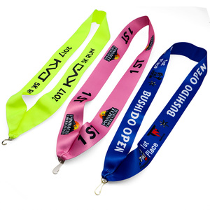 Lanière en polyester personnalisable en gros avec boucle réglable et impression de clés personnalisée, sangles de cou vierges pour badges - Product Image 3