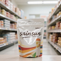 Sachets d'emballage en aluminium personnalisés imprimés, résistants à l'humidité, avec fermeture éclair, pour aliments pour animaux, sucre, fruits secs, croustilles de pommes de terre