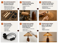 Lampe de table en bois tressé, lampe de sol décorative LED, lumière chaude, abat-jour brun pour salon, café, bar