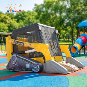 WINSUN บ้านลมเป่าลมรูปรถตักดิน บ้านลมเป่าลมสวนสนุก บ้านลมเป่าลมรูปปราสาท แทรมโพลีนเป่าลม - Product Image 1