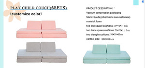 Nouveau Canapé Modulaire Carré <span class=keywords><strong>6</strong></span>-en-1 <span class=keywords><strong>Taille</strong></span> 2025 pour Enfants, Canapé de Jeu pour Salon, Revêtement en Tissu Mousse Haute Densité, Idéal Hôtels et Centres Commerciaux - Product Image 6