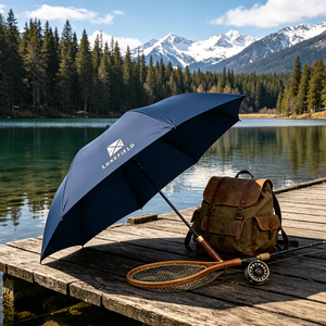 Factory Direct 68 Inch Golf <b>Umbrella</b> With Custom Printed Logo Fiberglass Frame <b>Windproof</b> <b>Umbrella</b> For Corporate Gift Distributor - Product Image 2