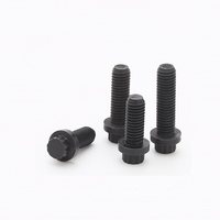 Vis à tête hexagonale à douze pans en acier au carbone oxydé noir 1/4 M6 M8 pour la fixation des jantes de véhicule