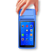 Terminal de point de vente Android portable sans fil Hongkai SP02 avec écran tactile capacitif de 5,5 pouces, caméra à zoom automatique de 5 mégapixels, imprimante thermique de 58 mm