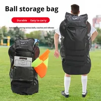 Sac à dos de rangement pour ballons de basketball, de football et de volley-ball en polyester à double épaule, équipement d'entraînement, grand filet pour ballons avec fermeture éclair