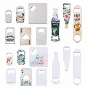 Décapsuleur plat en acier inoxydable personnalisable pour sublimation, idéal pour la cuisine, les restaurants et les cadeaux de festival – Vente en gros - Product Image 1