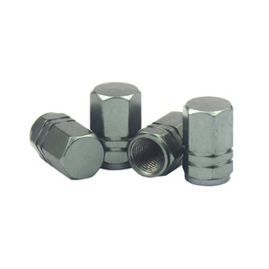 Bouchons de valve hexagonaux en alliage d'aluminium noir, rouge, bleu, or pour modification de pneus de voiture, valve sans chambre à air standard américaine - Product Image 5