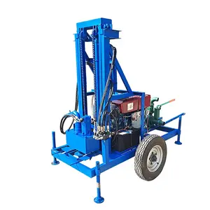 Factory supply Diesel Deep Hydraulic Water Well Drilling Rig with Mud Pump for Sale