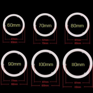 Feu clignotant automobile blanc ambre 12V <span class=keywords><strong>LED</strong></span> avec anneau lumineux Angel Eyes et diffuseur <span class=keywords><strong>pour</strong></span> lentille de projecteur - Product Image 2