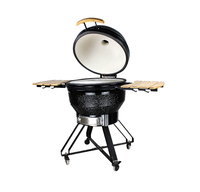 KIMSTONE Barbecue Kamado en céramique de 26 pouces, grande taille, à faible consommation de carburant, pour grillades au charbon et fumage