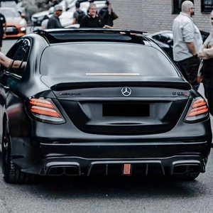 สำหรับ E W213 2016-2019 สไตล์คาร์บอนไฟเบอร์  ลิ้นกันชนหลัง  ดิฟฟิวเซอร์หลัง - Product Image 3