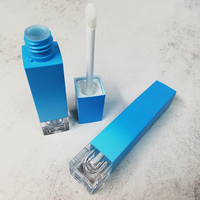 Nouveauté 5.5ml, marque privée, brillant à lèvres personnalisé en gros, forme carrée, emballage de teinte pour les lèvres, contenant de rouge à lèvres liquide