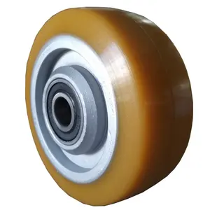 Exporters Urethane material wheel PU Steering Wheel used for engineering mining OEM with bearings solutions